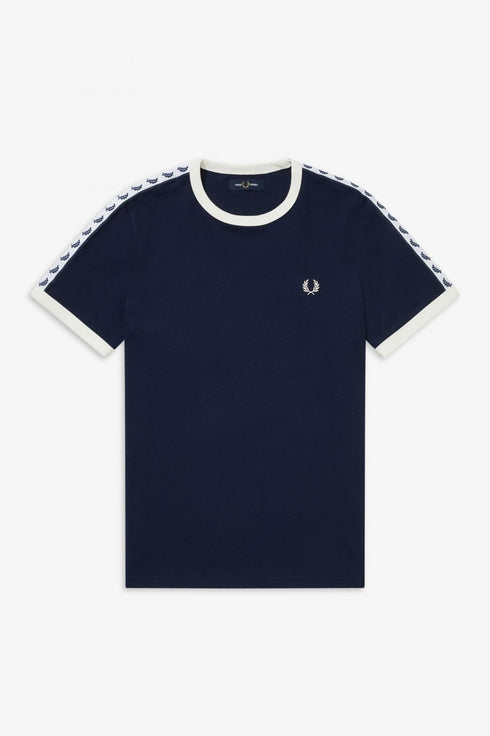 T-shirt Uomo con nastro iconico M6347 Blu FRED PERRY- Francavilla Moda
